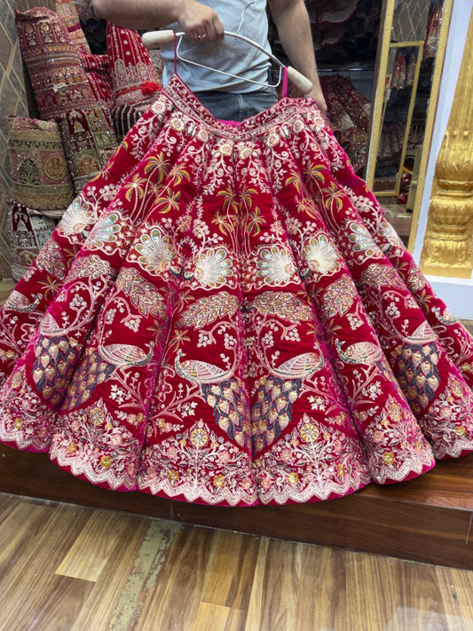 Red Ball Bridal Lehenga