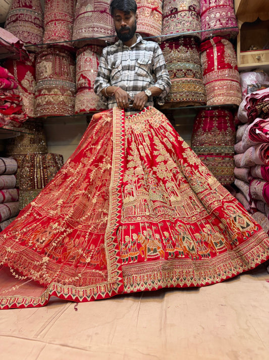 Rani pink Doli Barat Bridal Lehenga