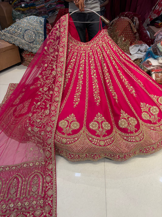 Rani pink Bridal Lehenga