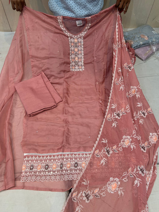 Extraordinary Peach ladies suit