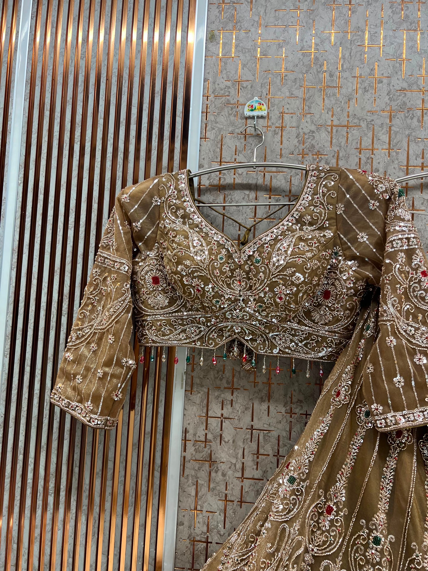 Purple Crop Top Lehenga