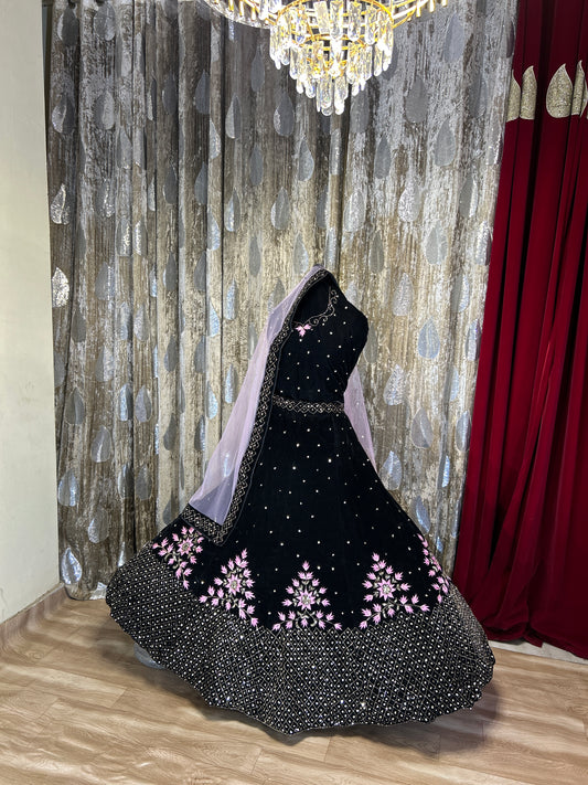 Designer z black lehenga