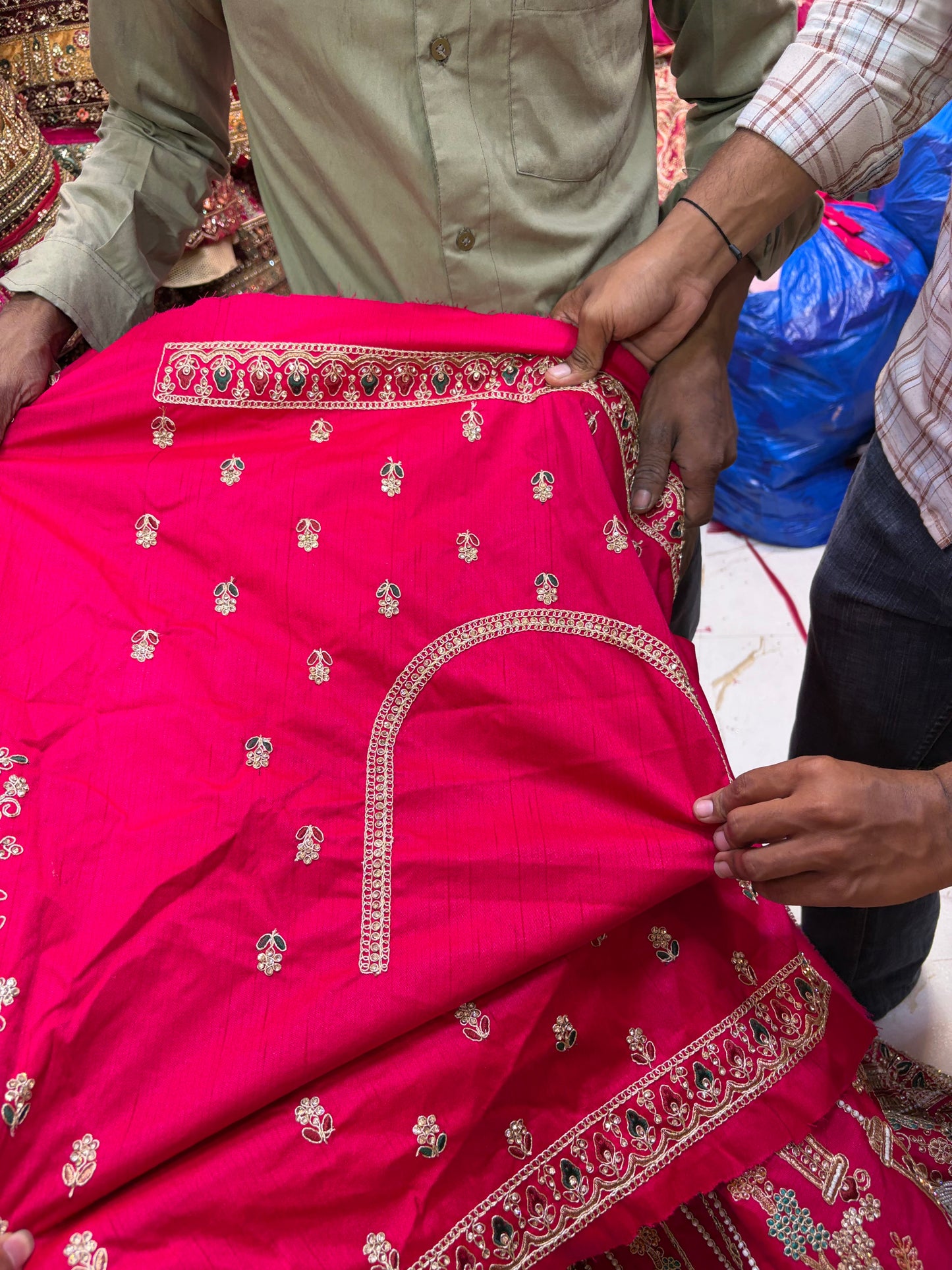 Rani Pink peacock bridal Lehenga