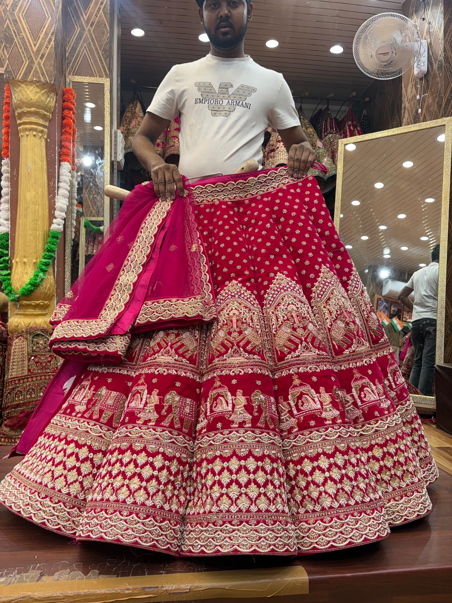 Designer Red Doli Barat Ball bridal Lehenga