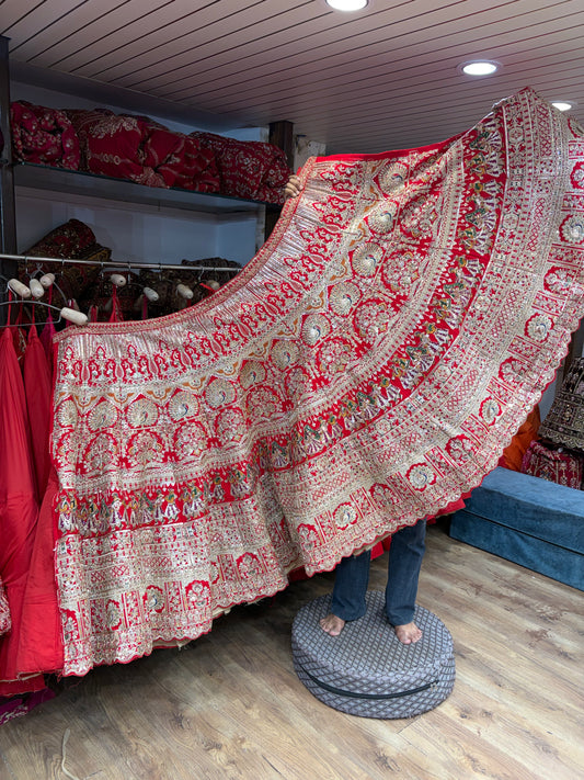 Rani Pink Peacock Bridal Lehenga