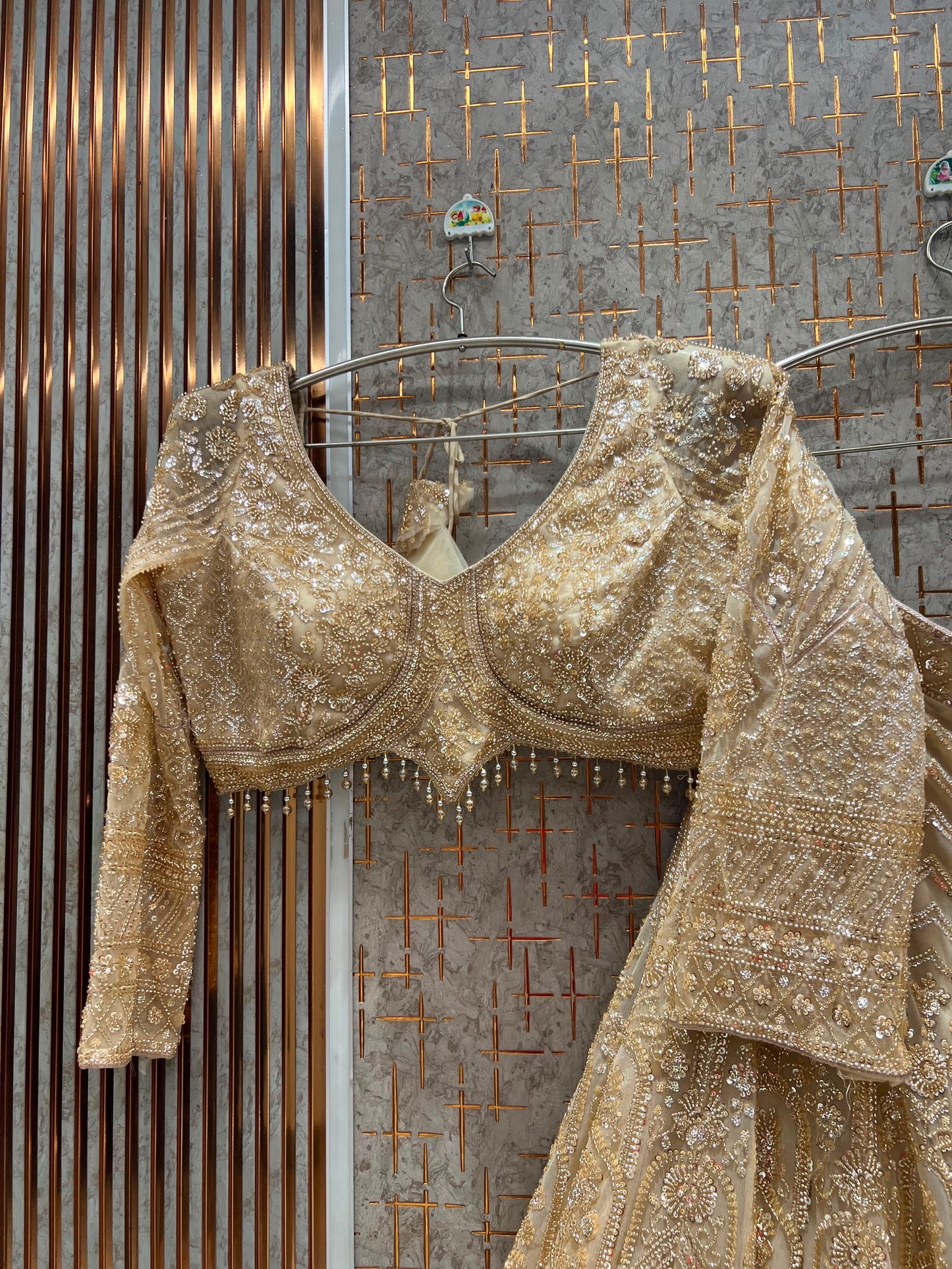 Mehndi’s greenCrop top Lehenga