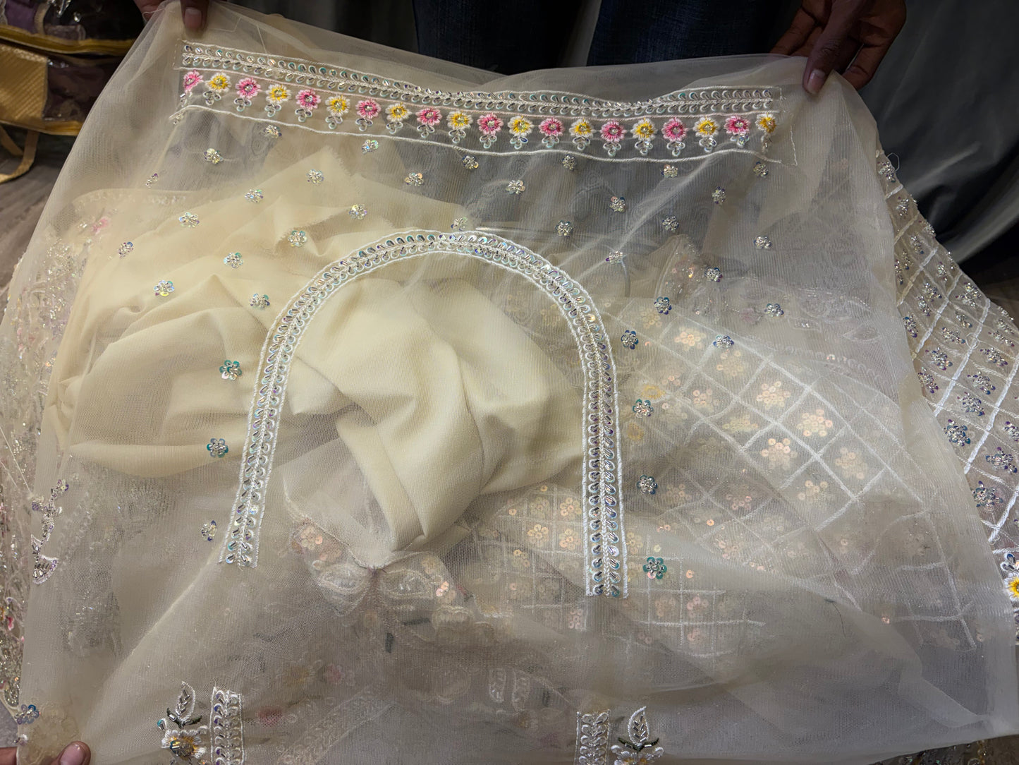 Pretty Cream White Lehenga