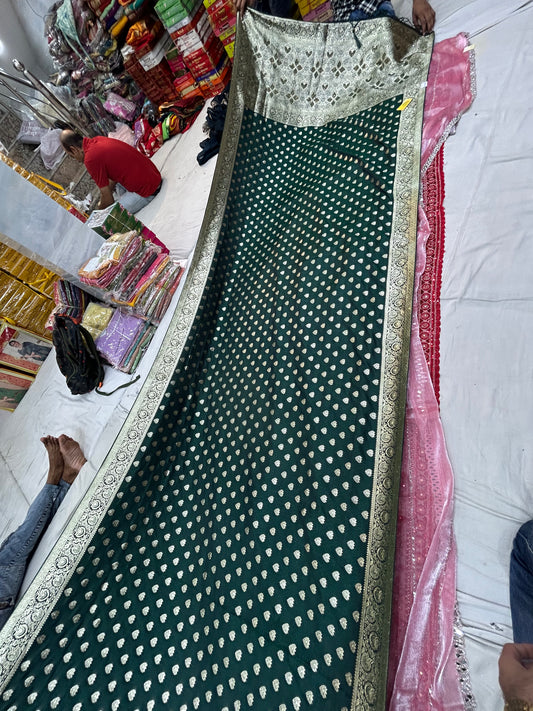 Fair Dark Green saree