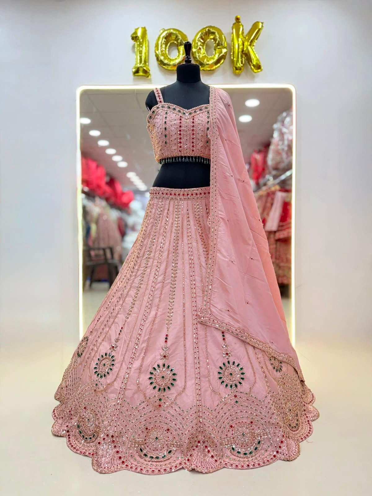 White Designer Crop Top Lehenga