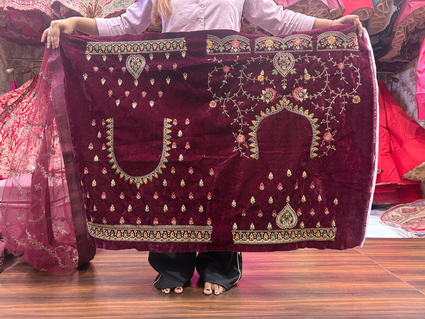 Fabulous maroon bridal Lehenga