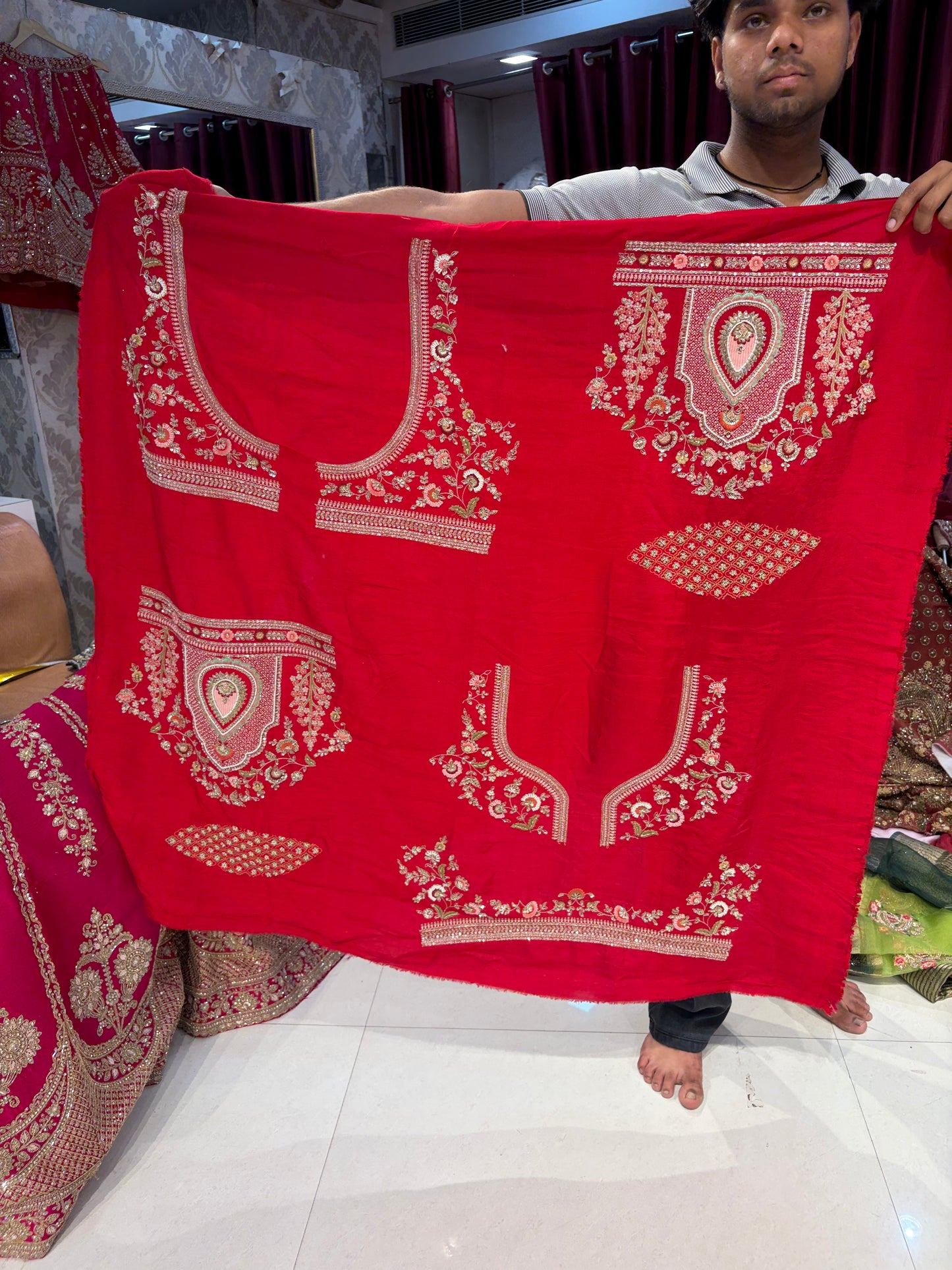 Red Bridal Lehenga