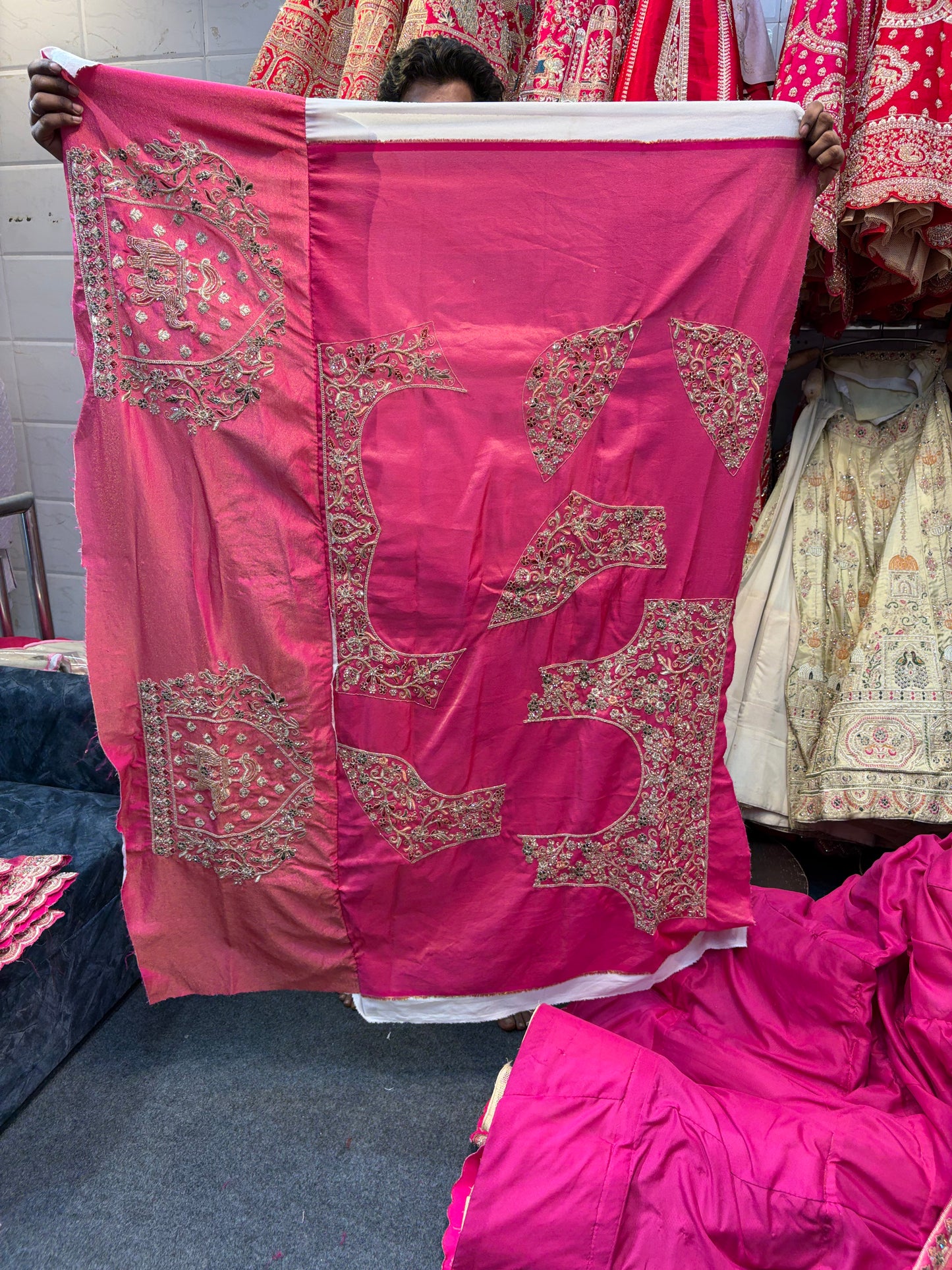 Rani Pink Designer Bridal Lehenga