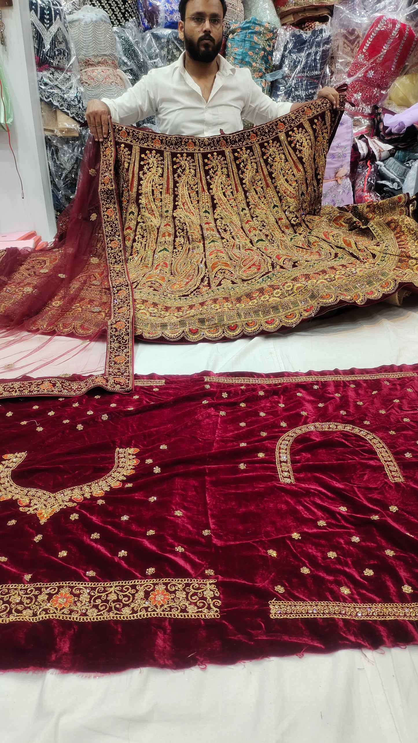 Tremendous Maroon Lehenga