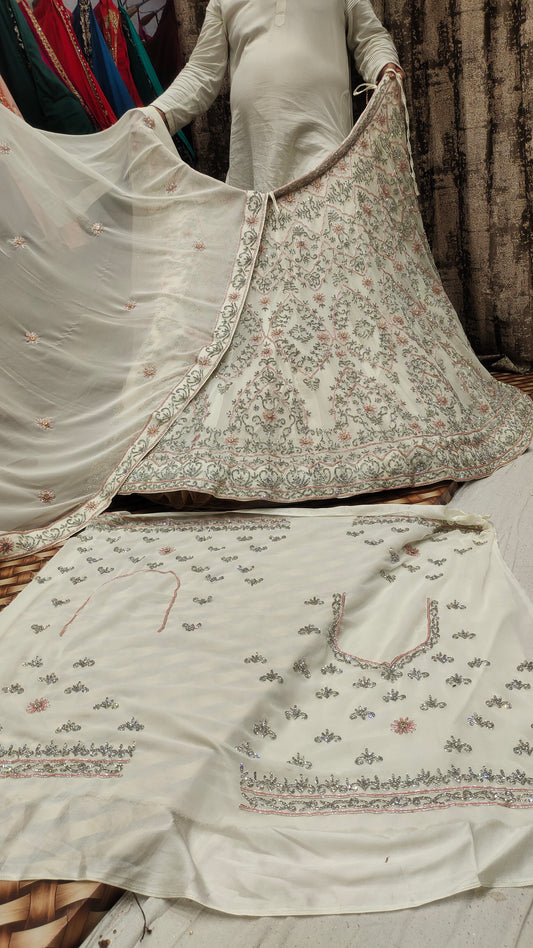 White stunning girlish Amazing Lehenga - Shopping World