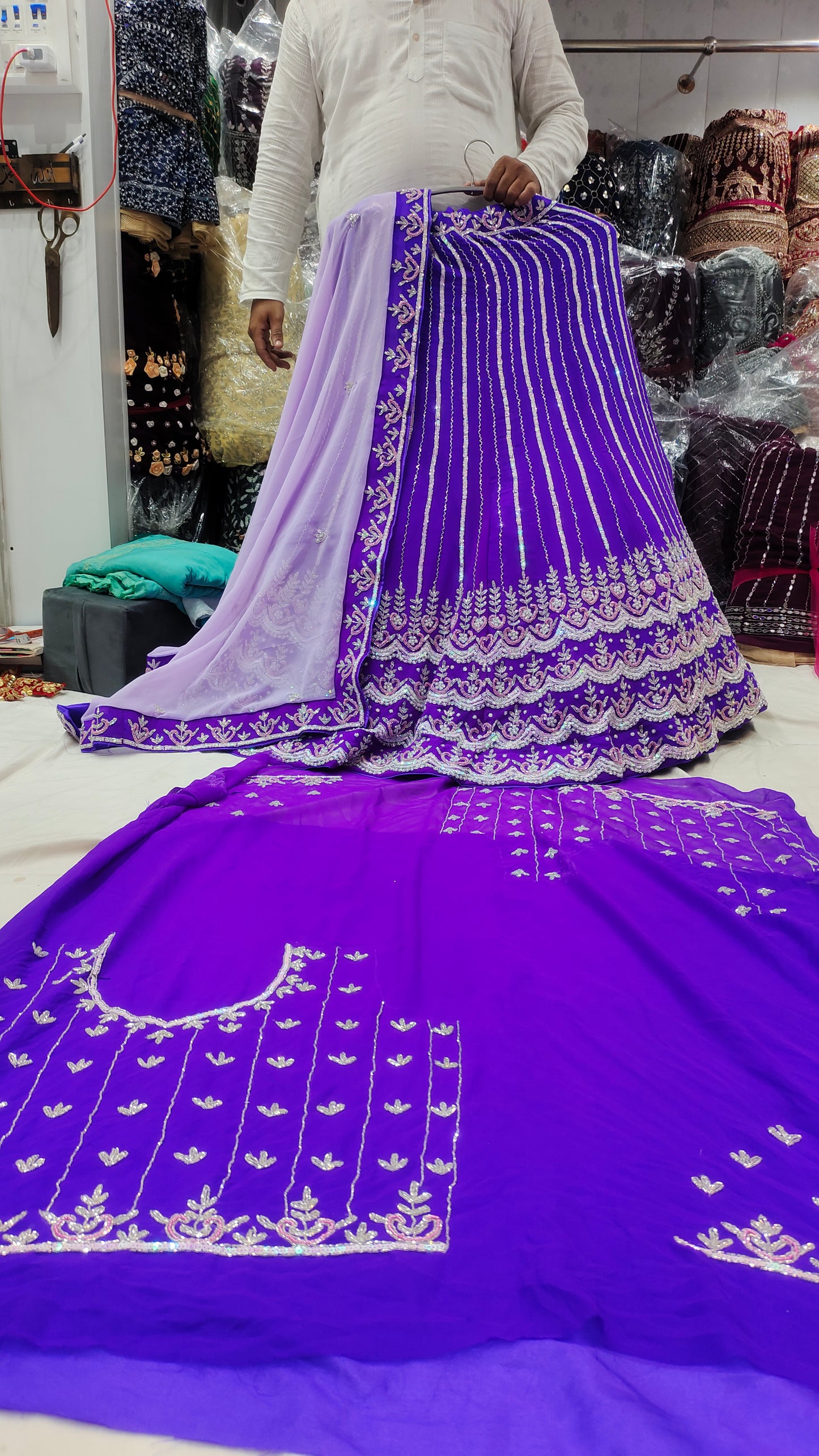 Purple partywear Lehenga