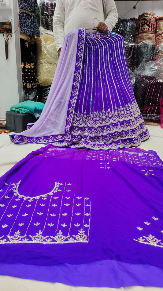 Purple partywear Lehenga