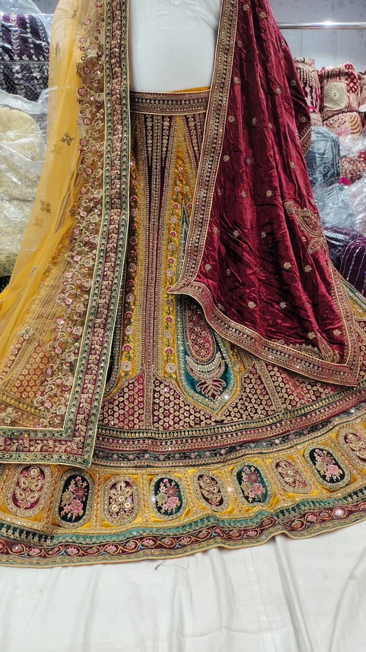 Golden Bridal Lehenga