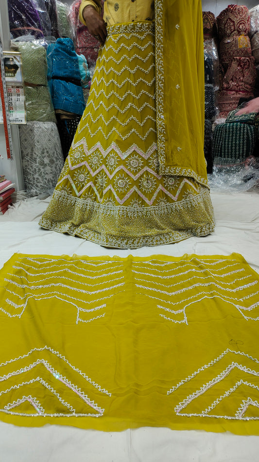 Haldi Mehendi Lehenga