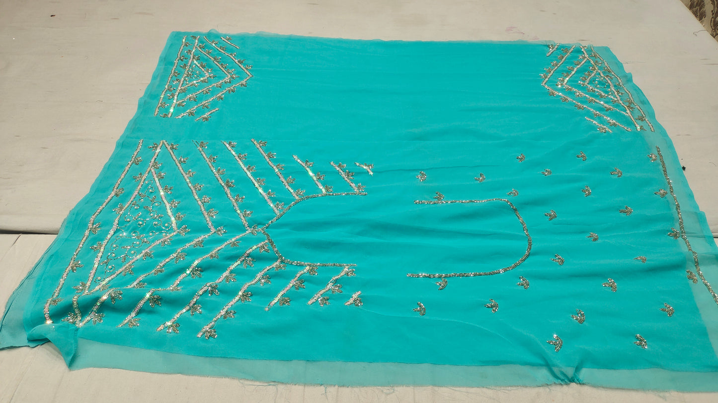 Blue sequence work LEHENGA