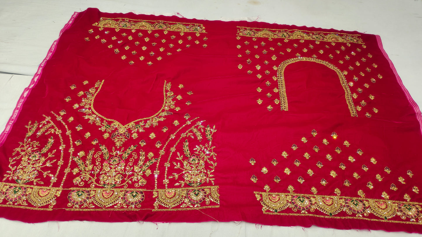 Heavy Bridal maroon LEHENGA