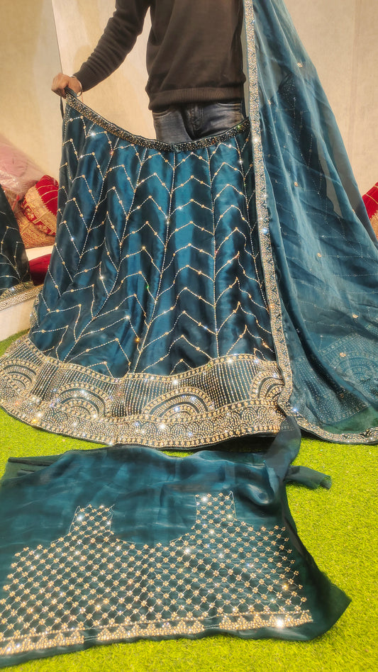 Dazzling Blue Lehenga