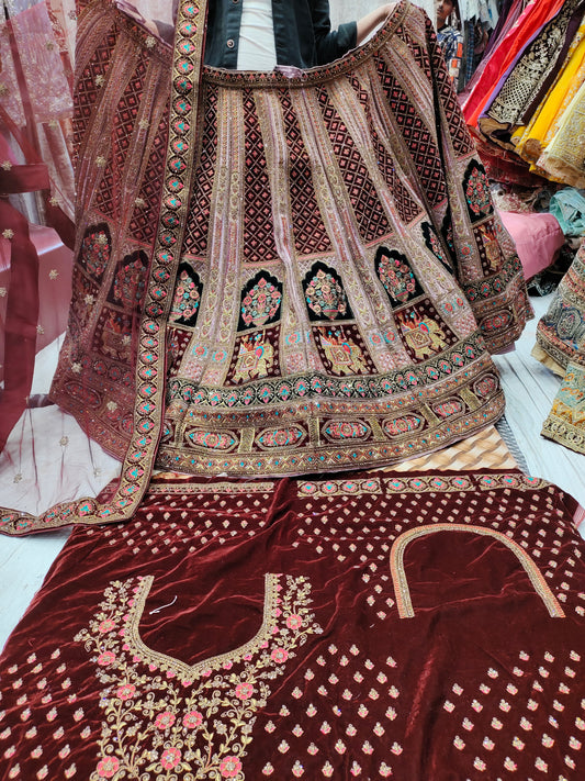 Lovely red Bridal Figure concept elephant Lehenga