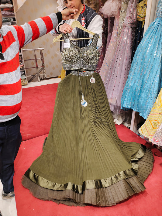 Stylish green Lehenga