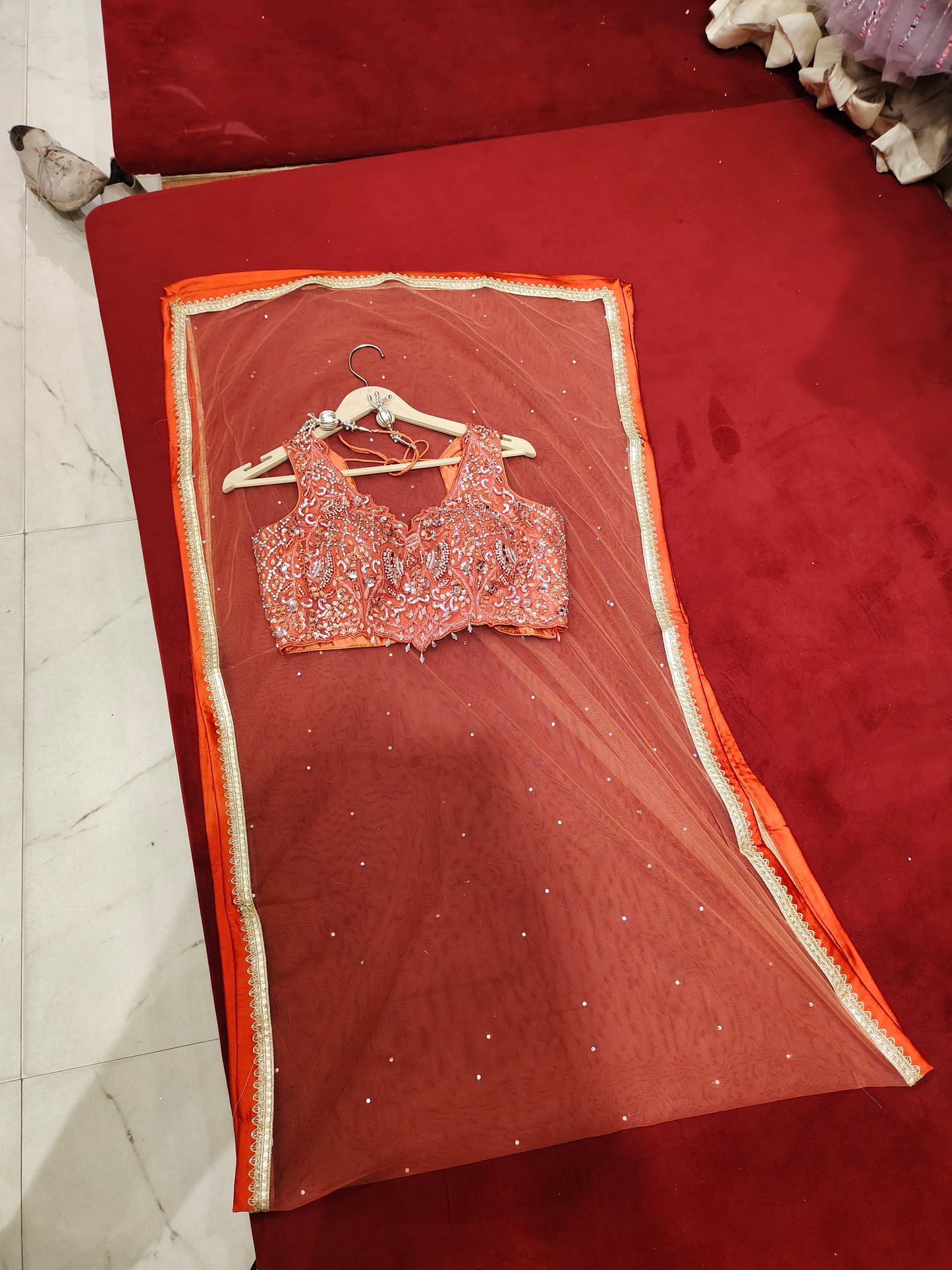 Royal orange girlish Lehenga