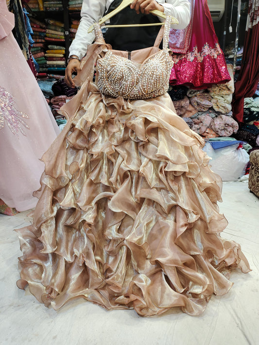 Fabulous white yellow Fancy Dress