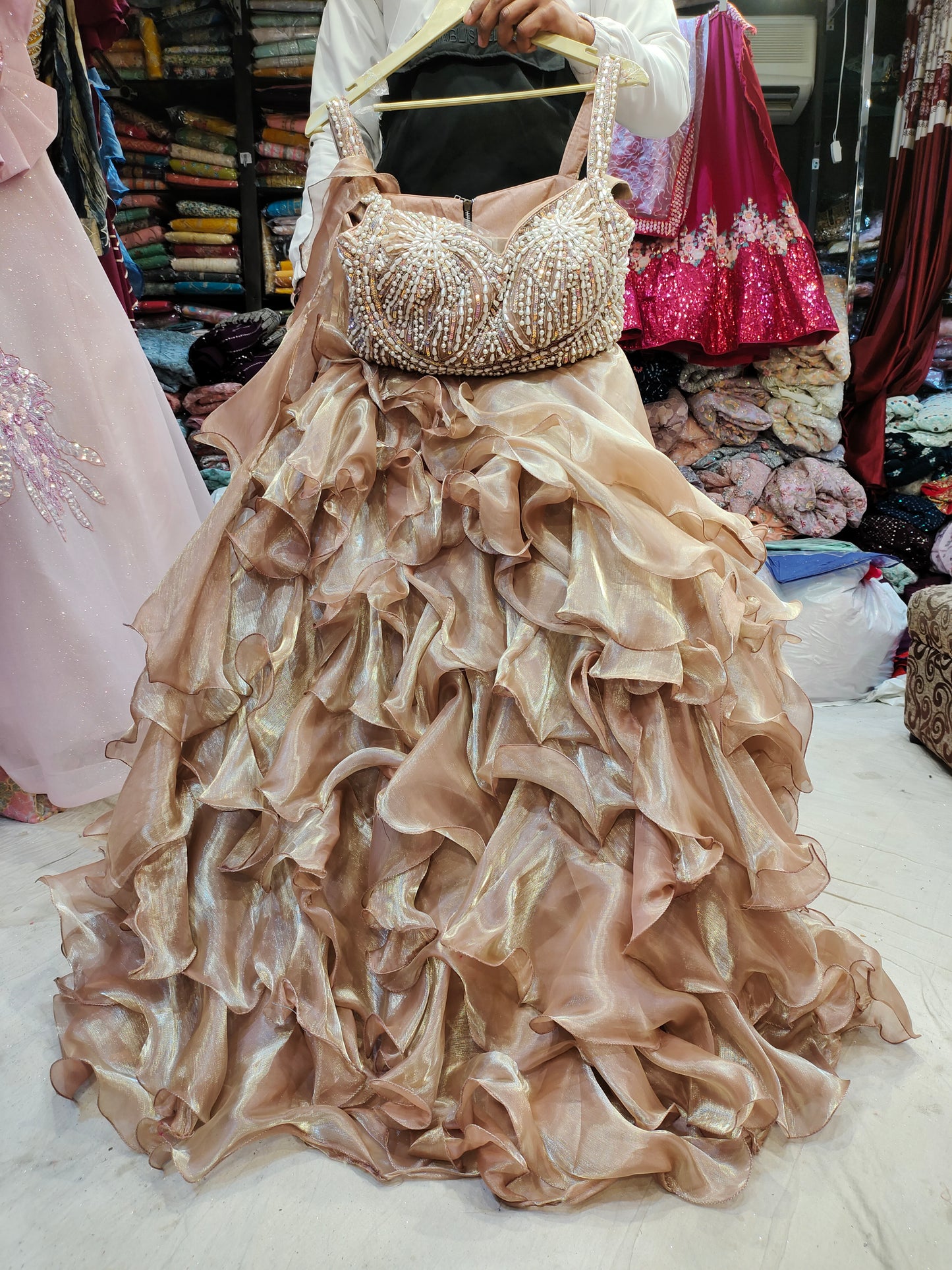 Fabulous white yellow Fancy Dress