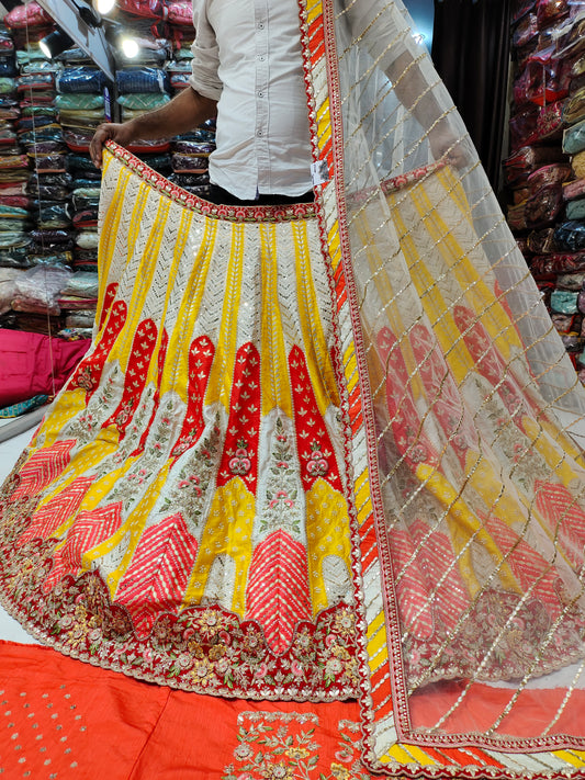 lehenga الصفراء الأصفر غير العادي