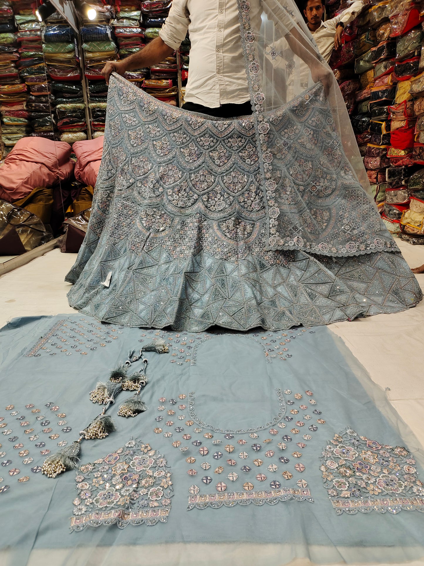 Fantastic sky blue lehenga