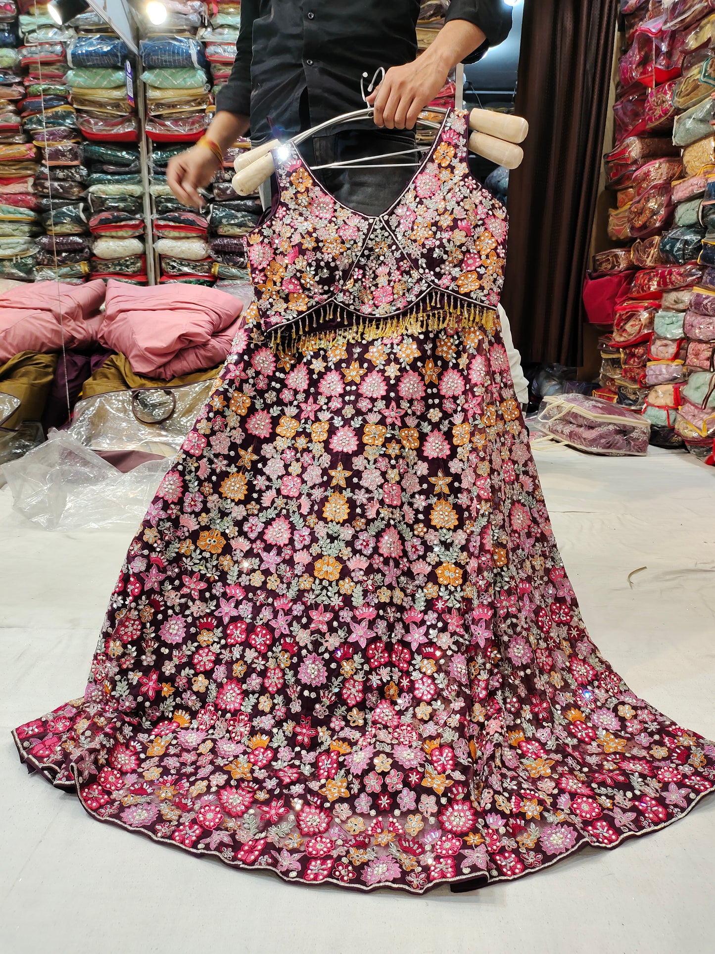 Lovely pink peach fancy dress