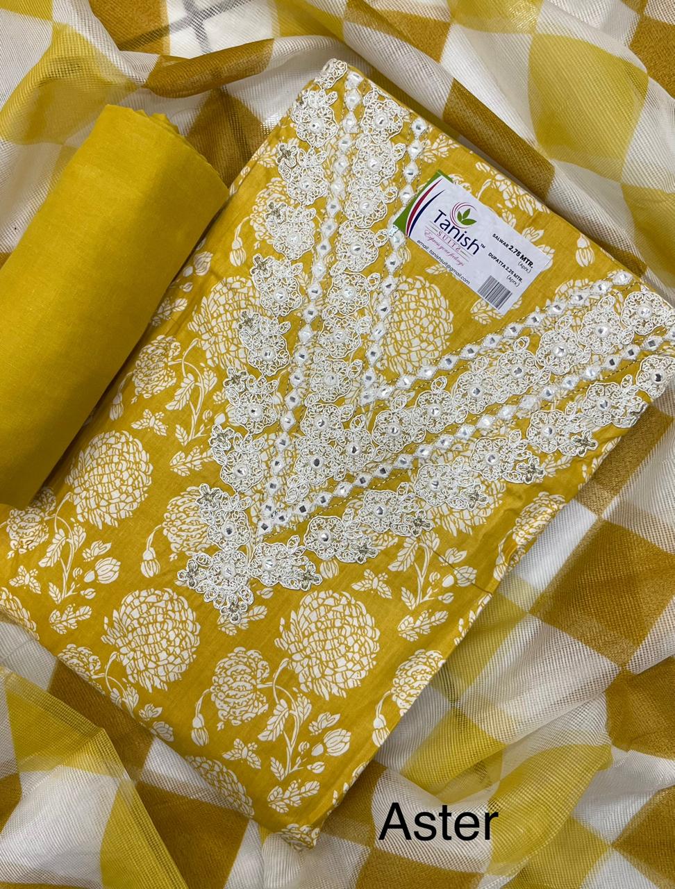 Yellow haldi Mehendi Unstitched suit ( free size )