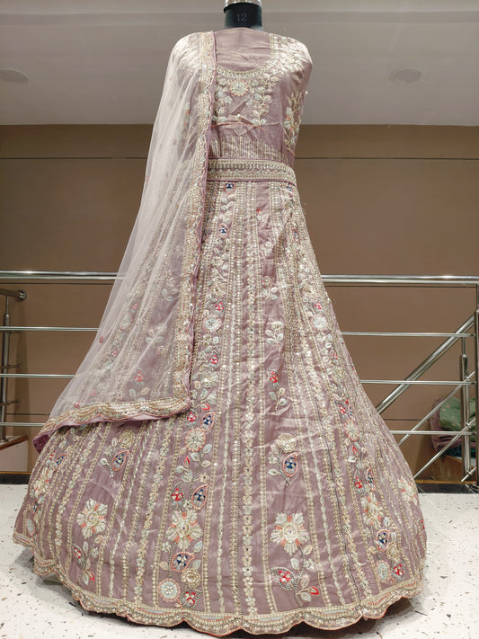 Astonishing orange peach Lehenga