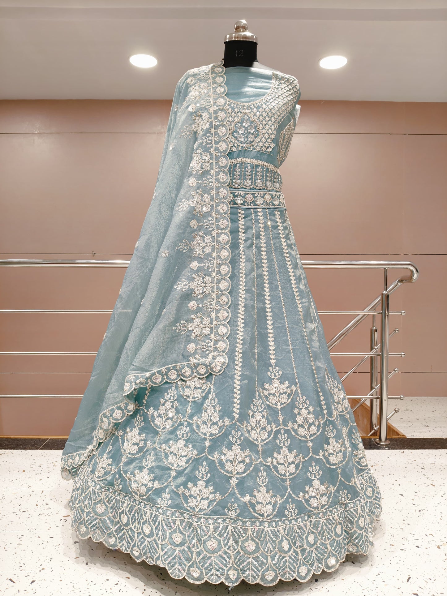 Something different white golden Lehenga