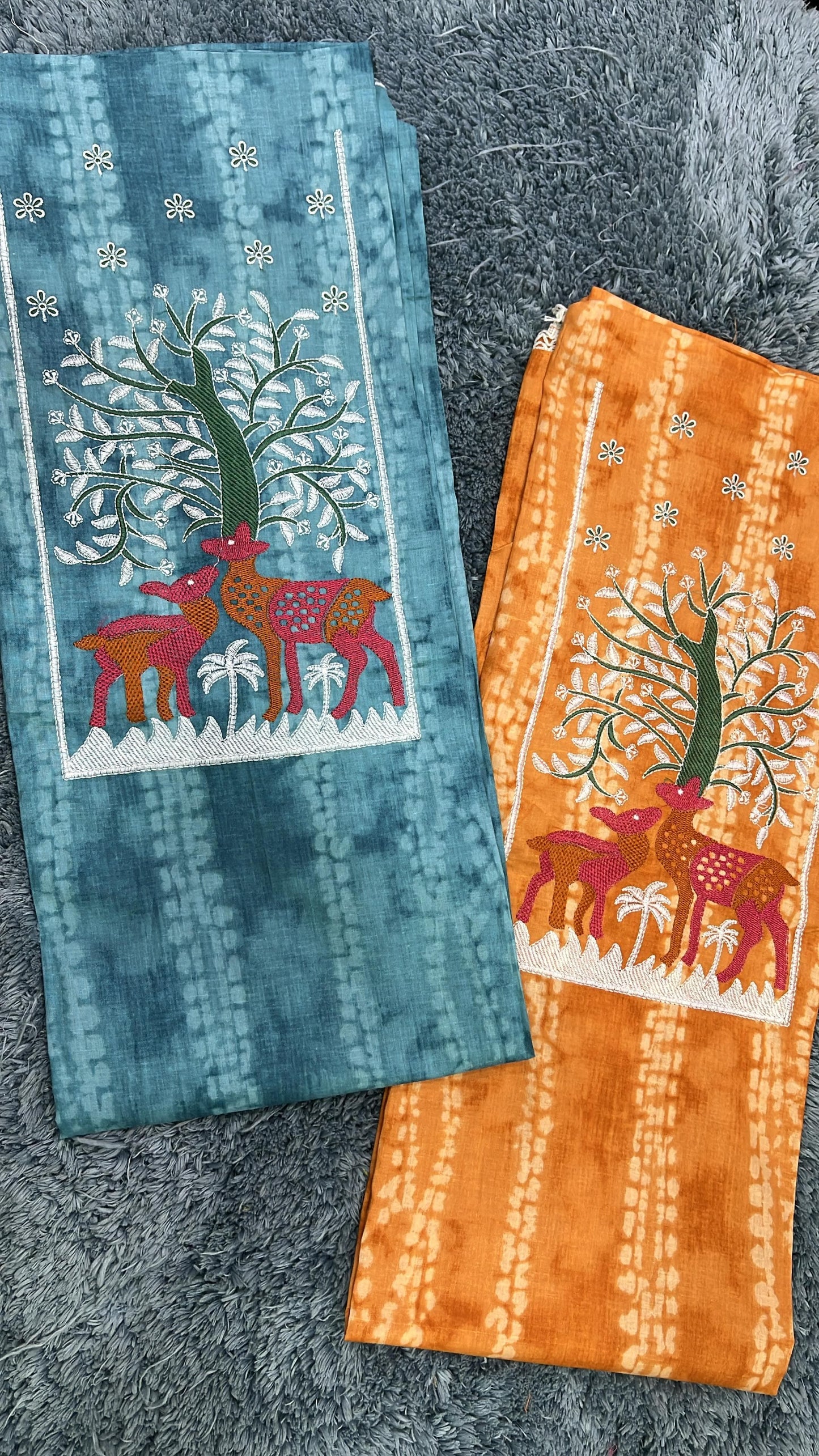 Blue Yellow haldi Semi Stitched Fancy Salwar suit (free size)