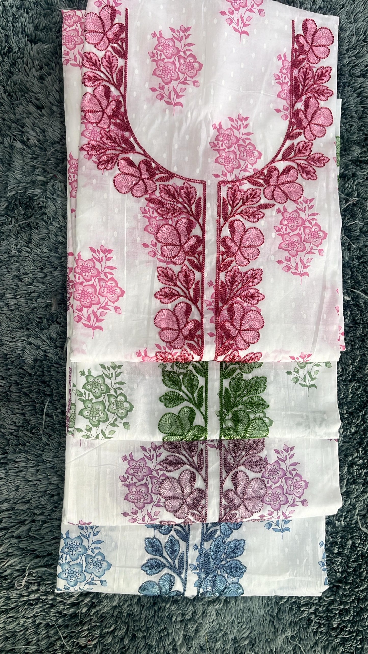 White Semi Stitched Fancy Salwar suit (free size)