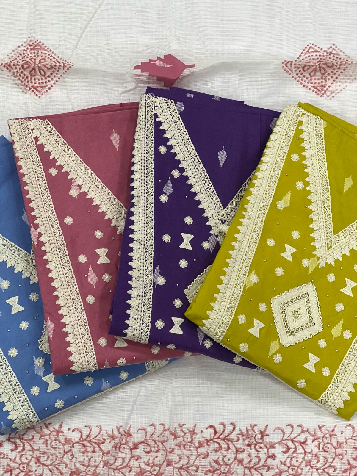 Yellow haldi mehendi semi Stitched Fancy Salwar suit (free size)