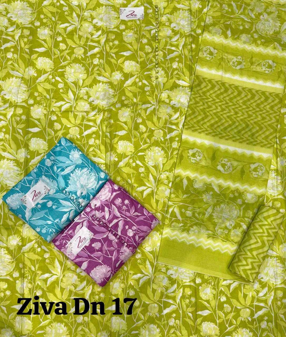 Green semi Stitched Fancy Salwar suit (free size)