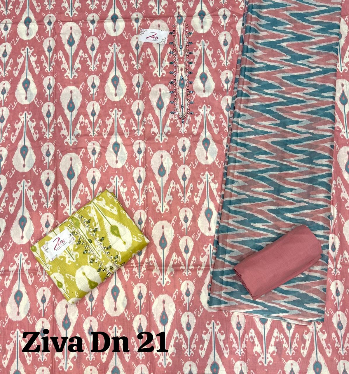 Pink semi Stitched Fancy Salwar suit (free size)