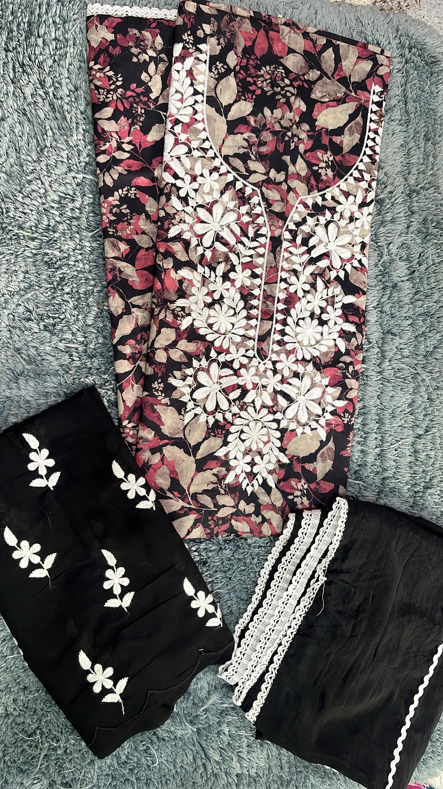 Pleasing pink Stitched Fancy Salwar suit (free size)