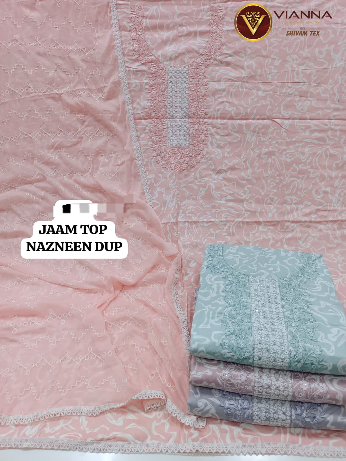 Amazing peach jaam cotton Fancy Salwar suit (free size)