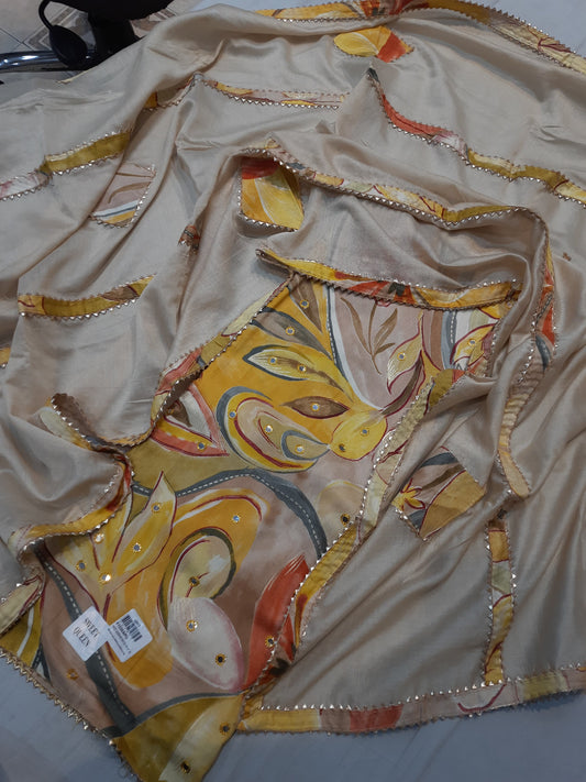 Majestic golden Fancy Salwar suit (free size)