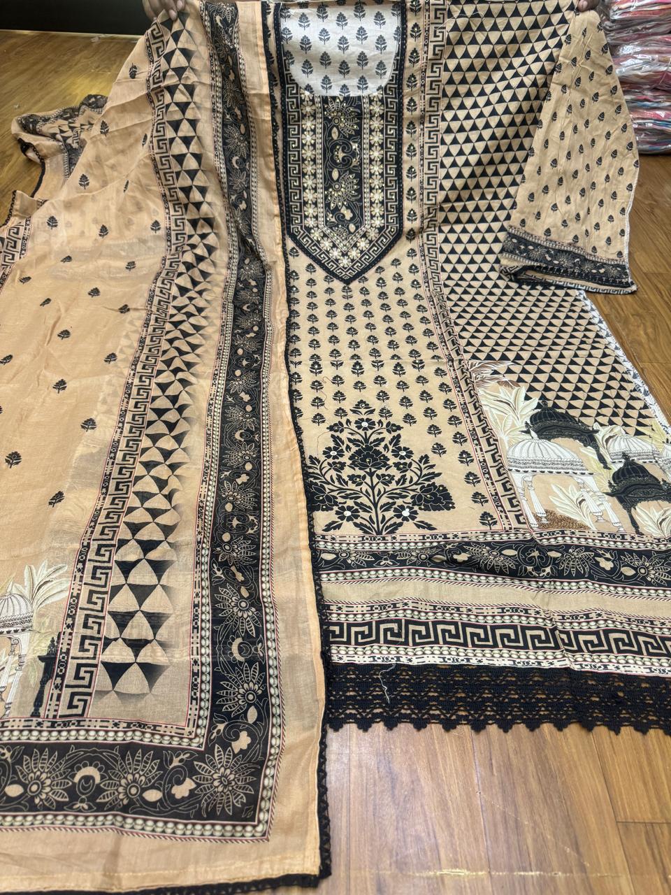 Fantastic golden Fancy Salwar suit (free size)