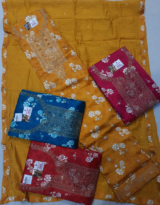 Mustard Fancy Salwar suit (free size)