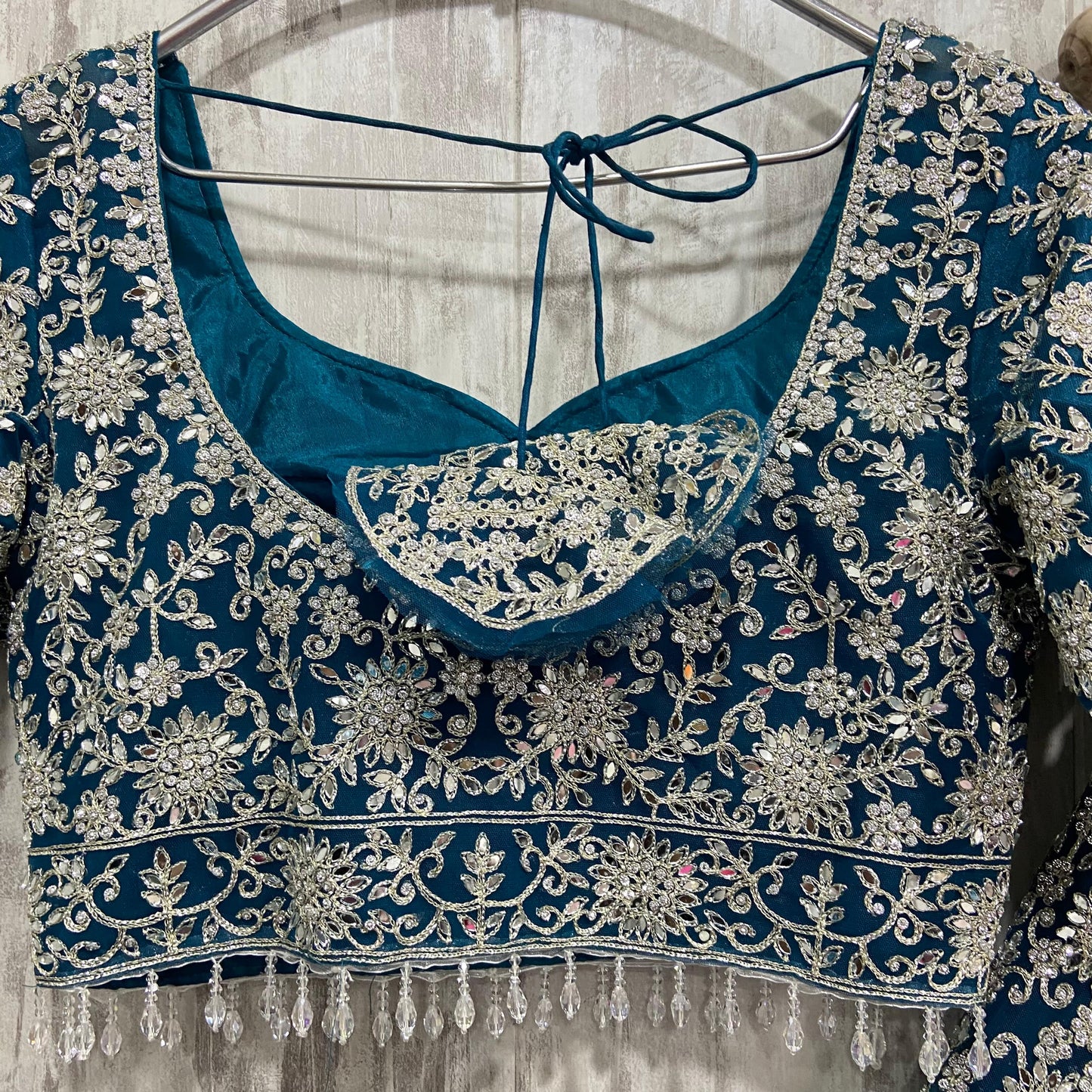 Pretty orange crop top Lehenga