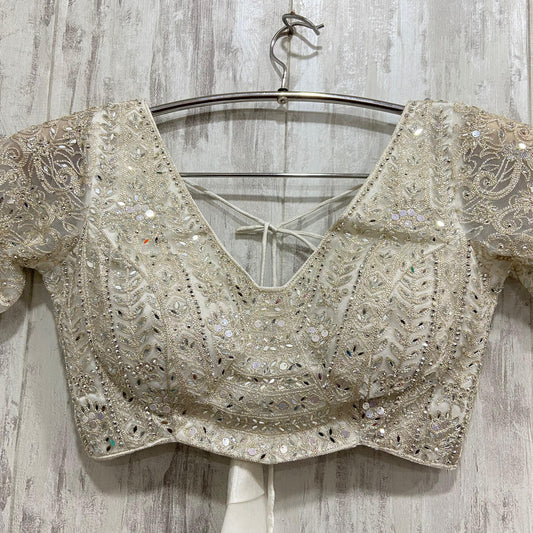 Fantastic white crop top Lehenga