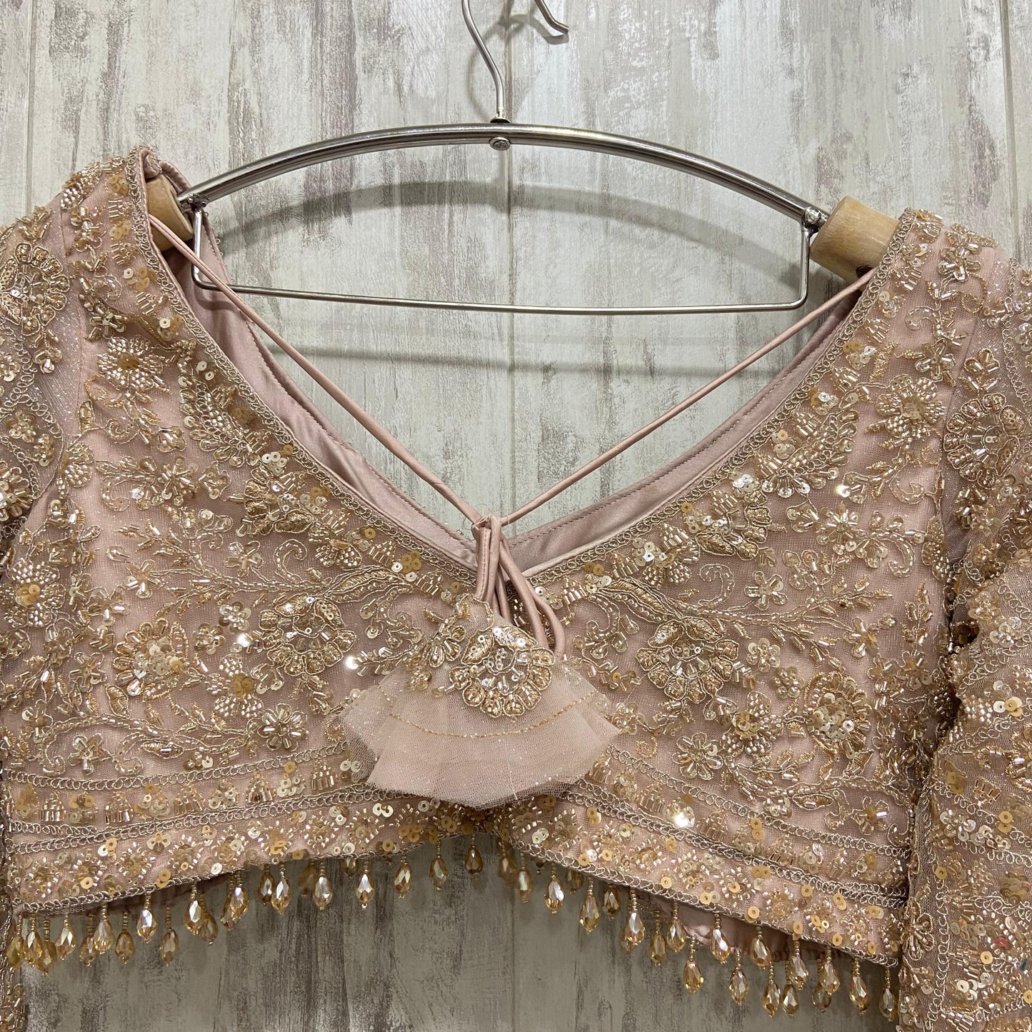 Gorgeous pink colour crop top Lehenga