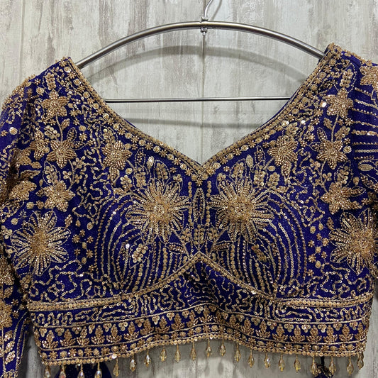 Lovely purple crop top Lehenga